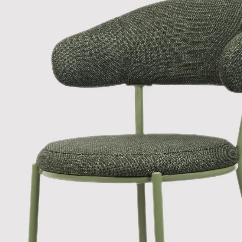 Zeita - Set 2 sedie verde scuro per sala da pranzo o salotto