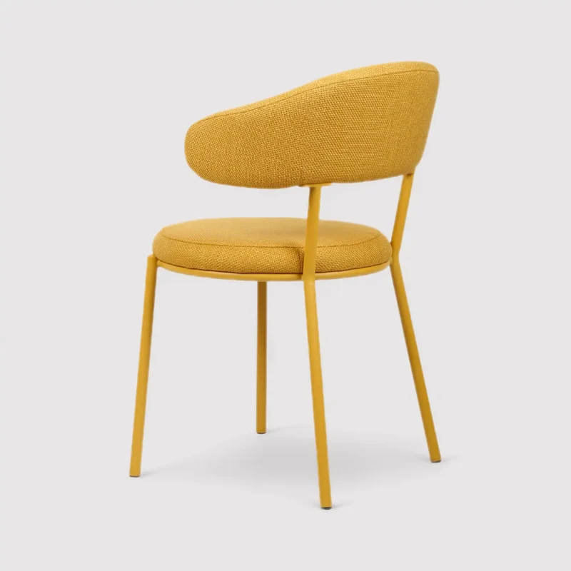 Dablen - Set 2 sedie da soggiorno imbottite giallo senape