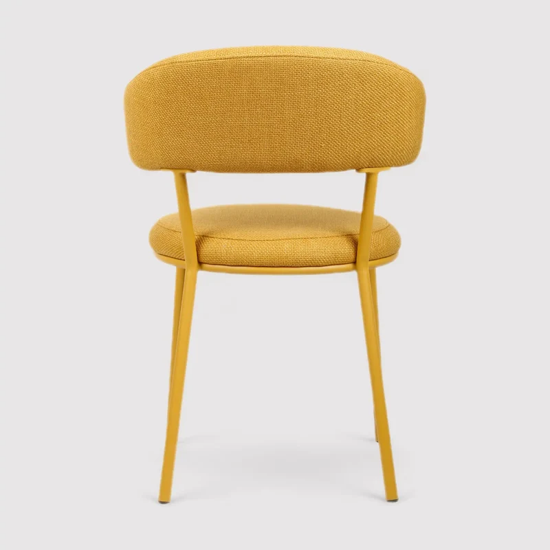 Dablen - Set 2 sedie da soggiorno imbottite giallo senape