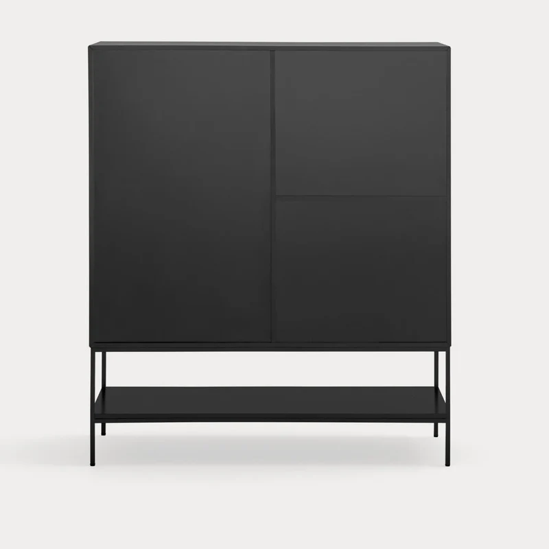 Credenza 1 anta 5 cassetti con gambe in metallo Platt 120x140 cm