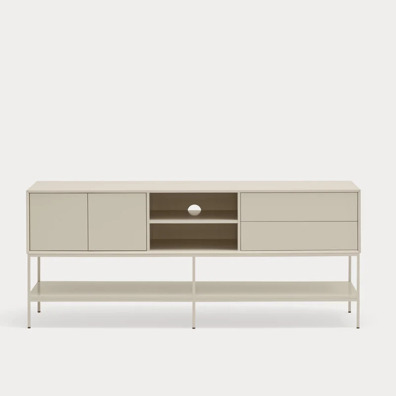 Mobile TV 2 ante 2 cassetti con gambe in metallo Platt 178x74 cm