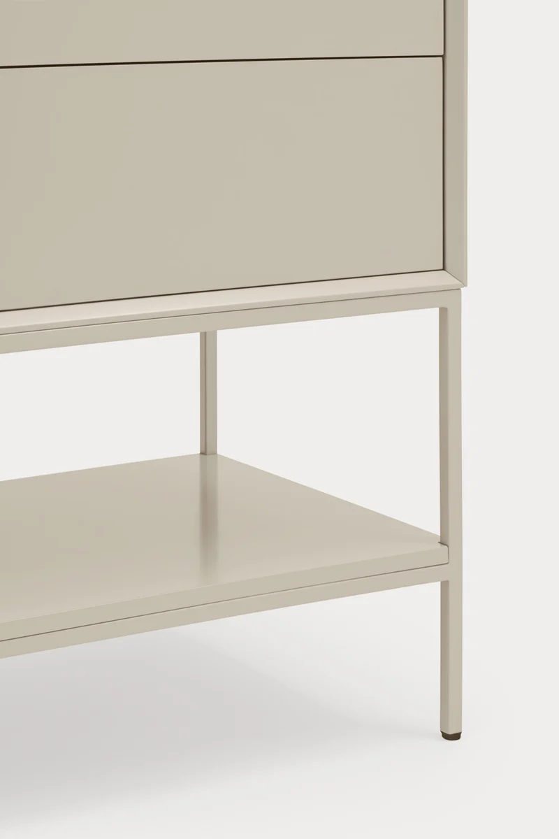 Mobile TV 3 ante 2 cassetti con gambe in metallo Platt 220x74 cm