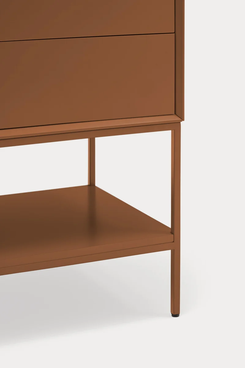 Mobile TV 3 ante 2 cassetti con gambe in metallo Platt 220x74 cm