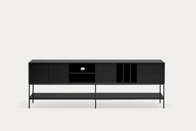 Mobile TV 3 ante 2 cassetti con gambe in metallo Platt 220x74 cm