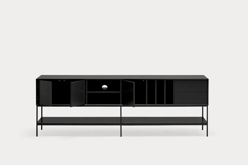 Mobile TV 3 ante 2 cassetti con gambe in metallo Platt 220x74 cm
