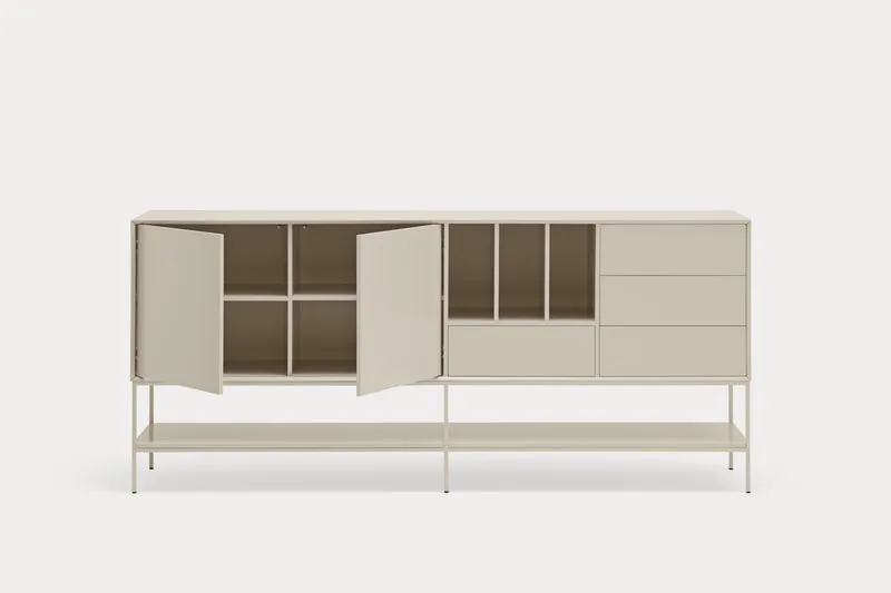 Madia 2 ante 4 cassetti con gambe in metallo Platt 220x98 cm