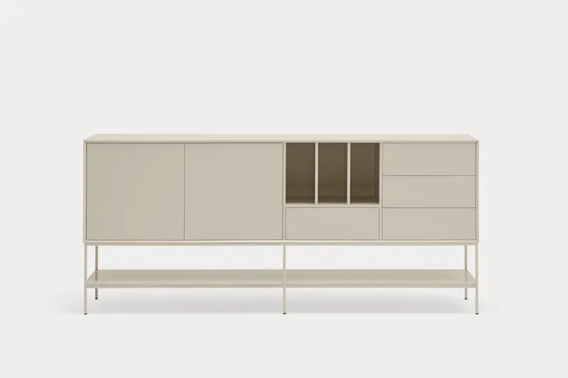 Madia 2 ante 4 cassetti con gambe in metallo Platt 220x98 cm