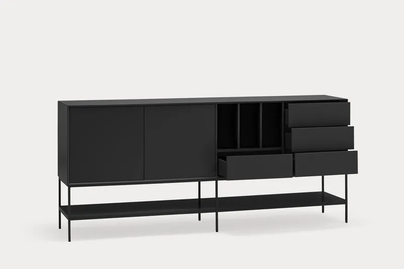 Madia 2 ante 4 cassetti con gambe in metallo Platt 220x98 cm