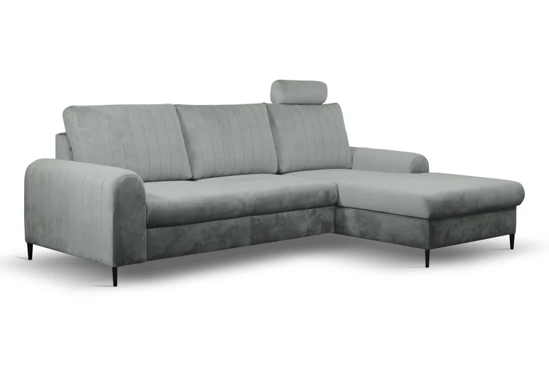 Divano letto angolare in velluto Firenze 251x164 cm