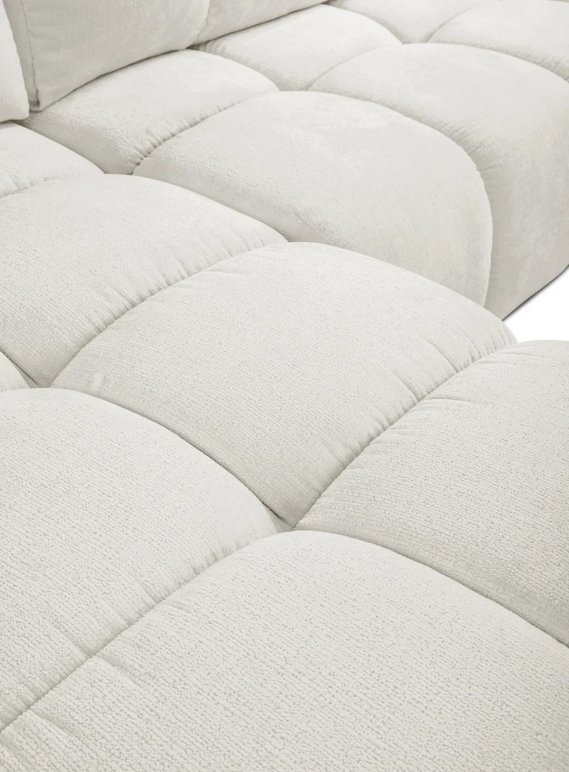 Divano letto angolare in tessuto cannettato Vienna 286x177 cm