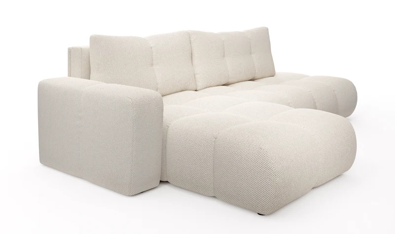 Divano letto angolare in tessuto cinigliato Vienna 286x177 cm