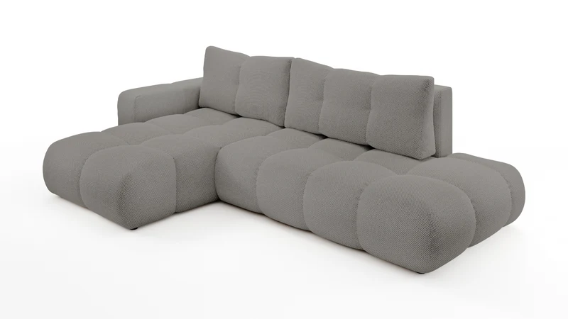 Divano letto angolare in tessuto cinigliato Vienna 286x177 cm