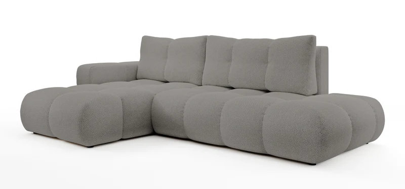 Divano letto angolare in tessuto cinigliato Vienna 286x177 cm