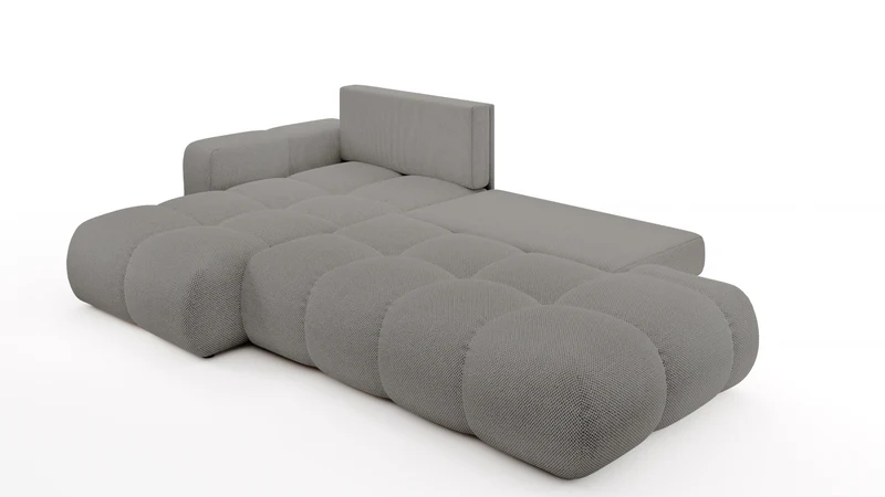 Divano letto angolare in tessuto cinigliato Vienna 286x177 cm