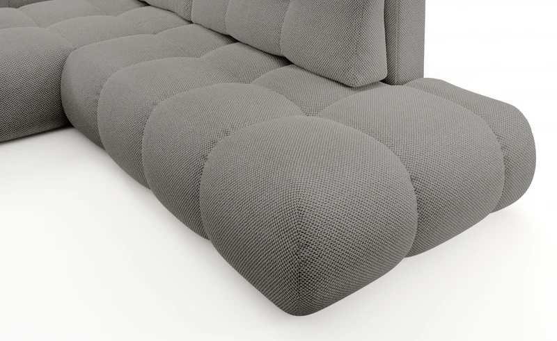 Divano letto angolare in tessuto cinigliato Vienna 286x177 cm