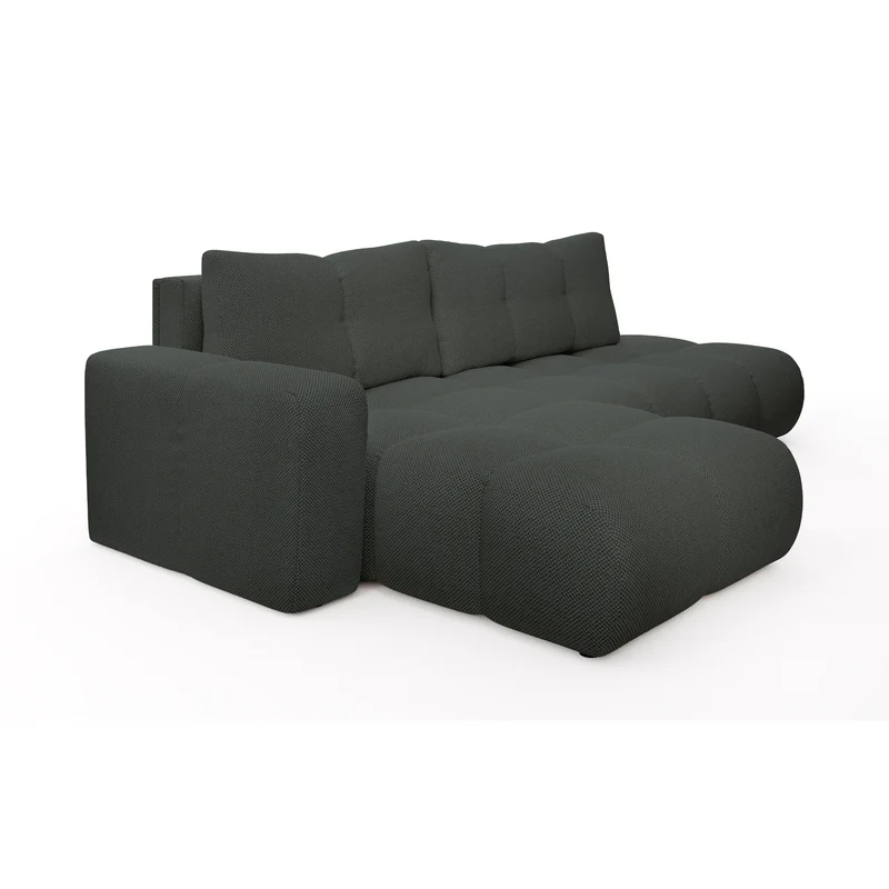 Divano letto angolare in tessuto cinigliato Vienna 286x177 cm