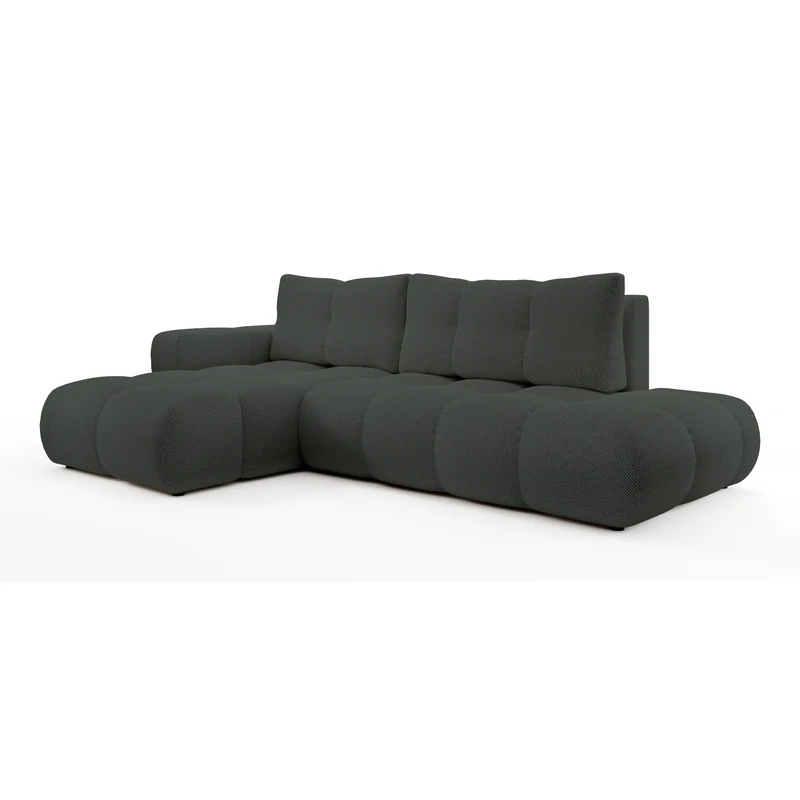 Divano letto angolare in tessuto cinigliato Vienna 286x177 cm