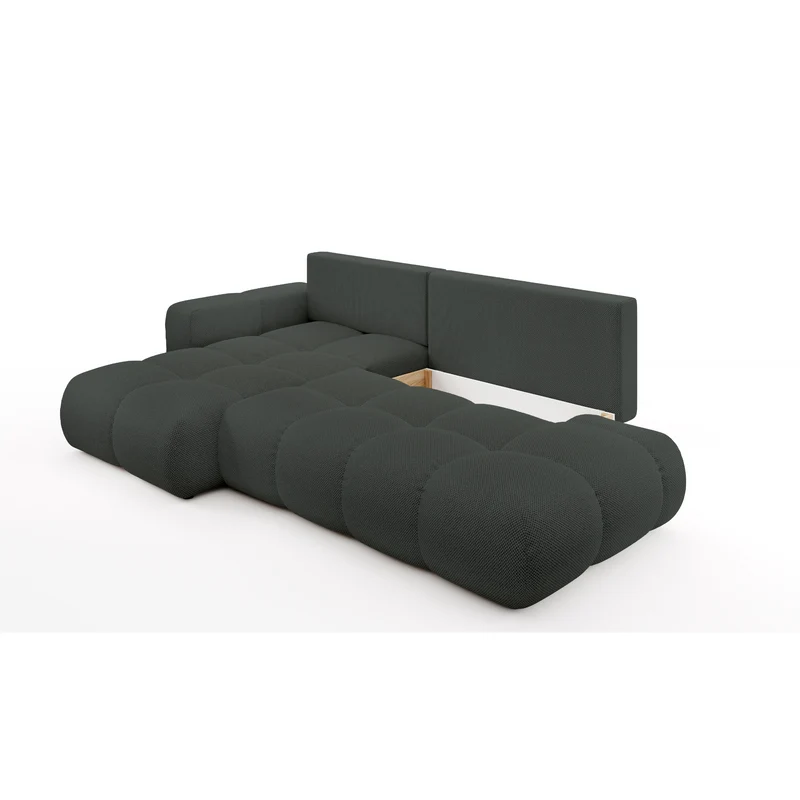 Divano letto angolare in tessuto cinigliato Vienna 286x177 cm