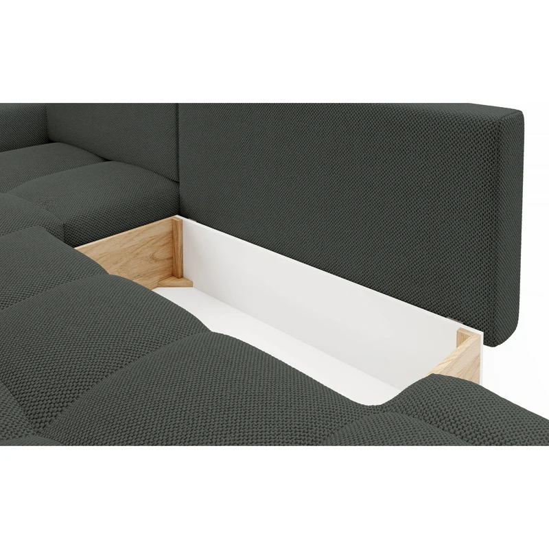 Divano letto angolare in tessuto cinigliato Vienna 286x177 cm