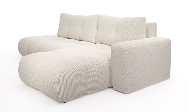 Divano letto angolare in tessuto cinigliato Vienna 286x177 cm