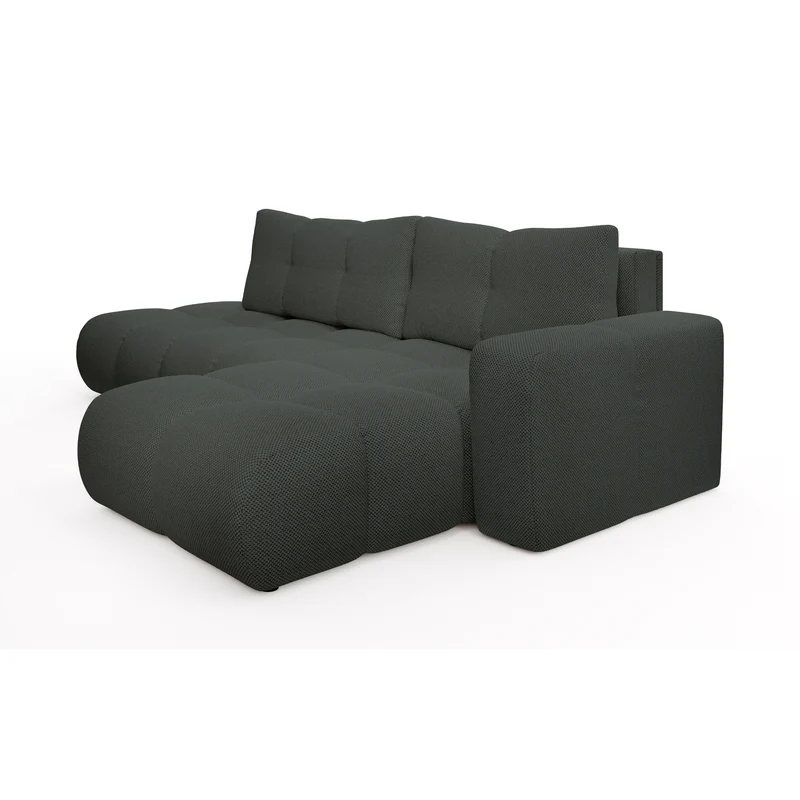 Divano letto angolare in tessuto cinigliato Vienna 286x177 cm