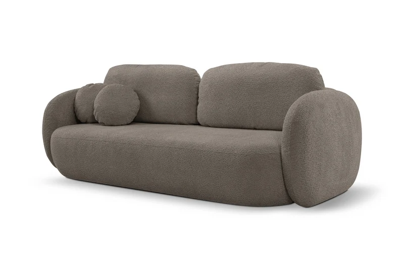 Divano letto in tessuto bouclè Madrid 238x142 cm