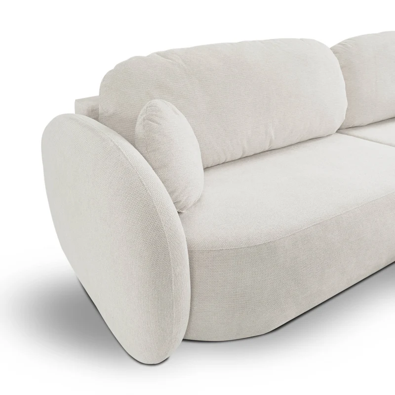 Divano letto angolare in tessuto cinigliato Madrid 248x174 cm