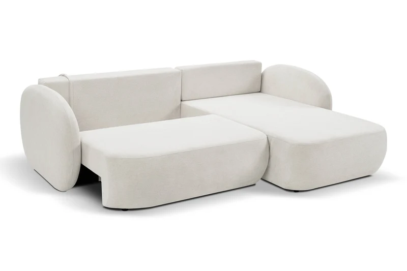 Divano letto angolare in tessuto cinigliato Madrid 248x174 cm