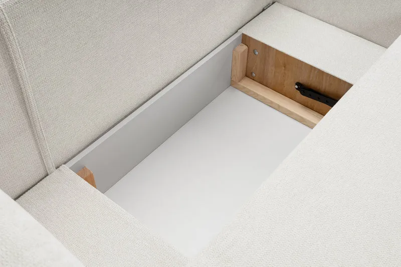 Divano letto angolare in tessuto cinigliato Madrid 248x174 cm