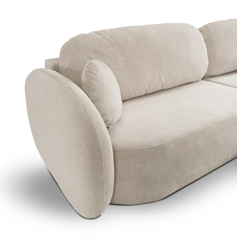 Divano letto angolare in tessuto cinigliato Madrid 248x174 cm
