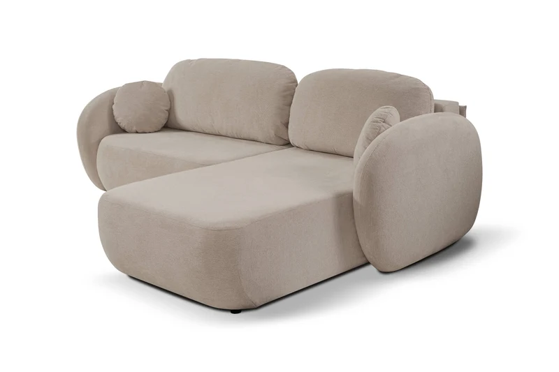 Divano letto angolare in tessuto cinigliato Madrid 248x174 cm