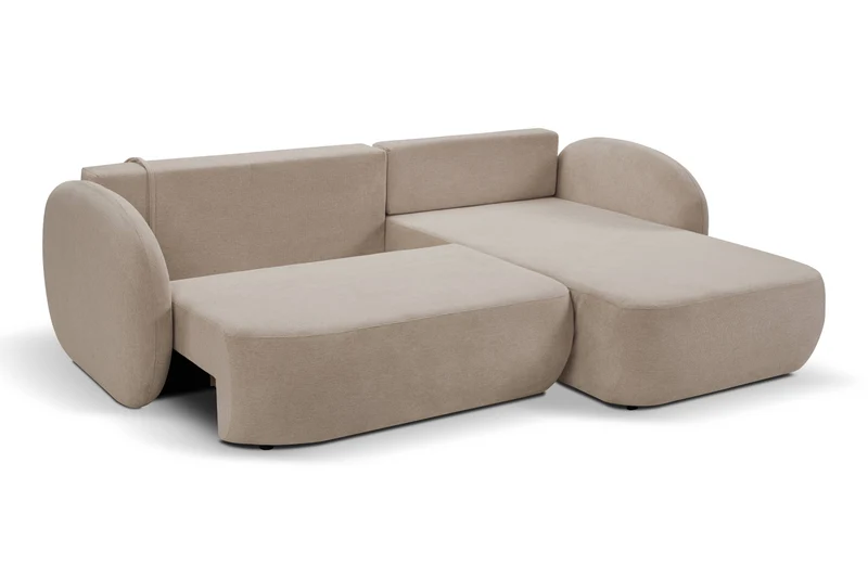 Divano letto angolare in tessuto cinigliato Madrid 248x174 cm