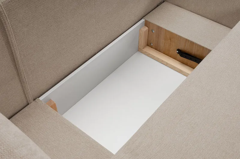 Divano letto angolare in tessuto cinigliato Madrid 248x174 cm