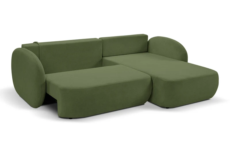 Divano letto angolare in tessuto cinigliato Madrid 248x174 cm