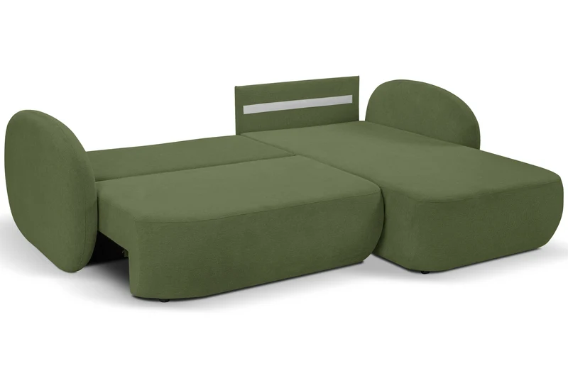 Divano letto angolare in tessuto cinigliato Madrid 248x174 cm
