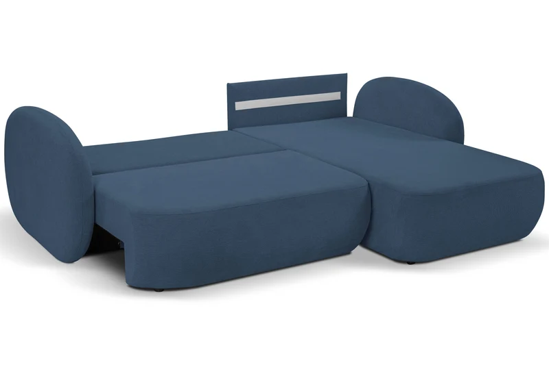 Divano letto angolare in tessuto cinigliato Madrid 248x174 cm
