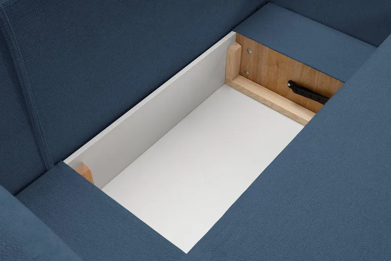 Divano letto angolare in tessuto cinigliato Madrid 248x174 cm