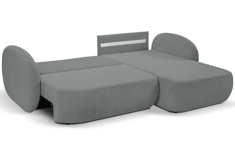 Divano letto angolare in tessuto cinigliato Madrid 248x174 cm
