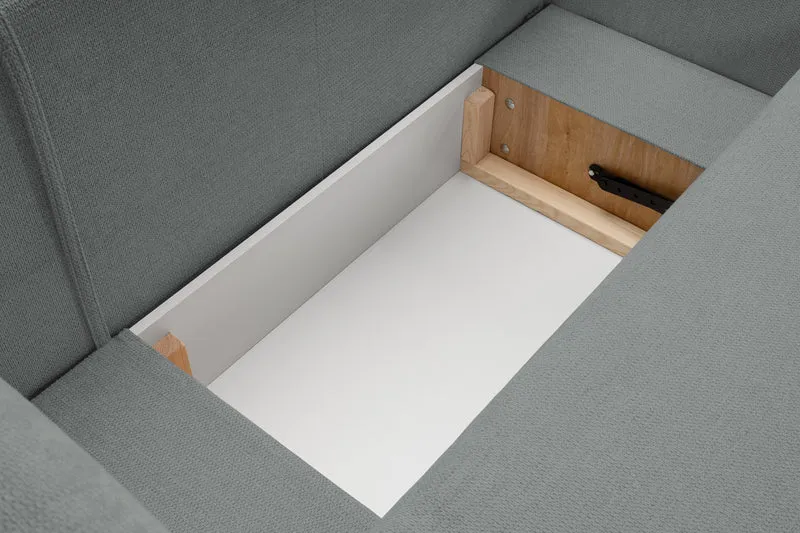 Divano letto angolare in tessuto cinigliato Madrid 248x174 cm