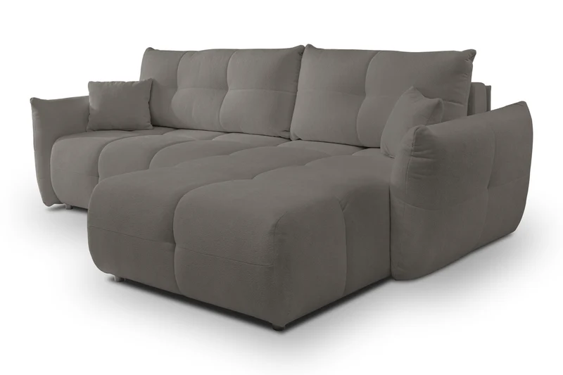 Divano letto angolare in tessuto cinigliato Dublino 257x111/177 cm