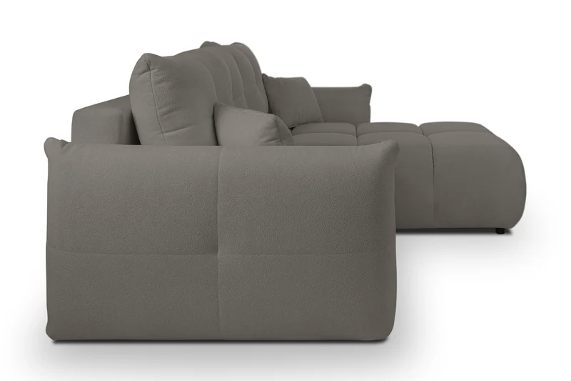 Divano letto angolare in tessuto cinigliato Dublino 257x111/177 cm