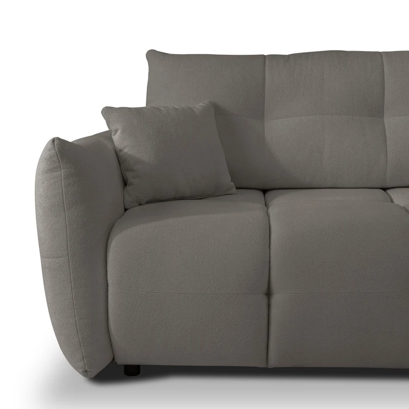 Divano letto angolare in tessuto cinigliato Dublino 257x111/177 cm