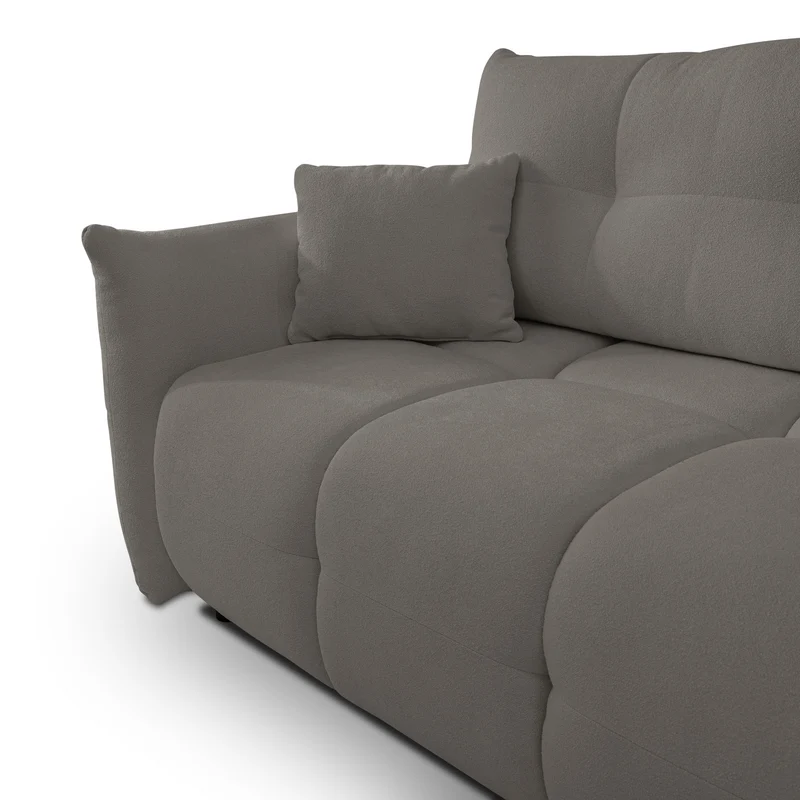 Divano letto angolare in tessuto cinigliato Dublino 257x111/177 cm