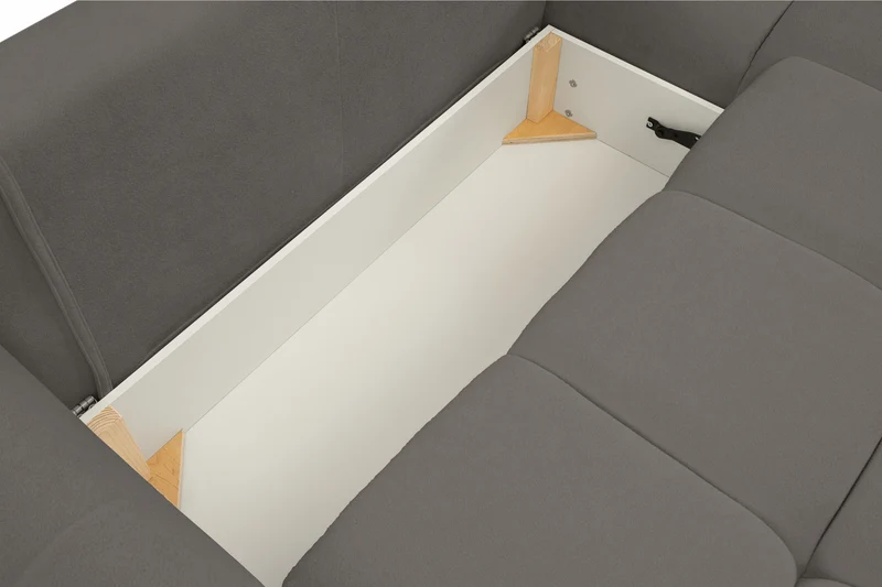 Divano letto angolare in tessuto cinigliato Dublino 257x111/177 cm