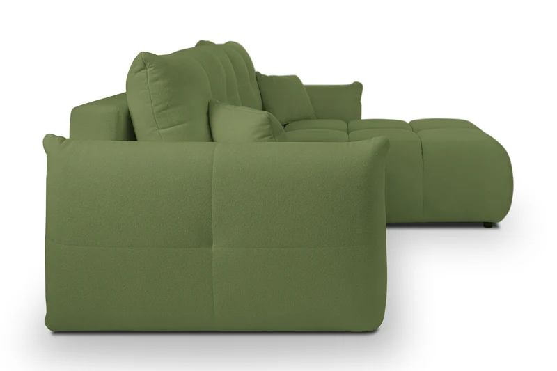 Divano letto angolare in tessuto cinigliato Dublino 257x111/177 cm