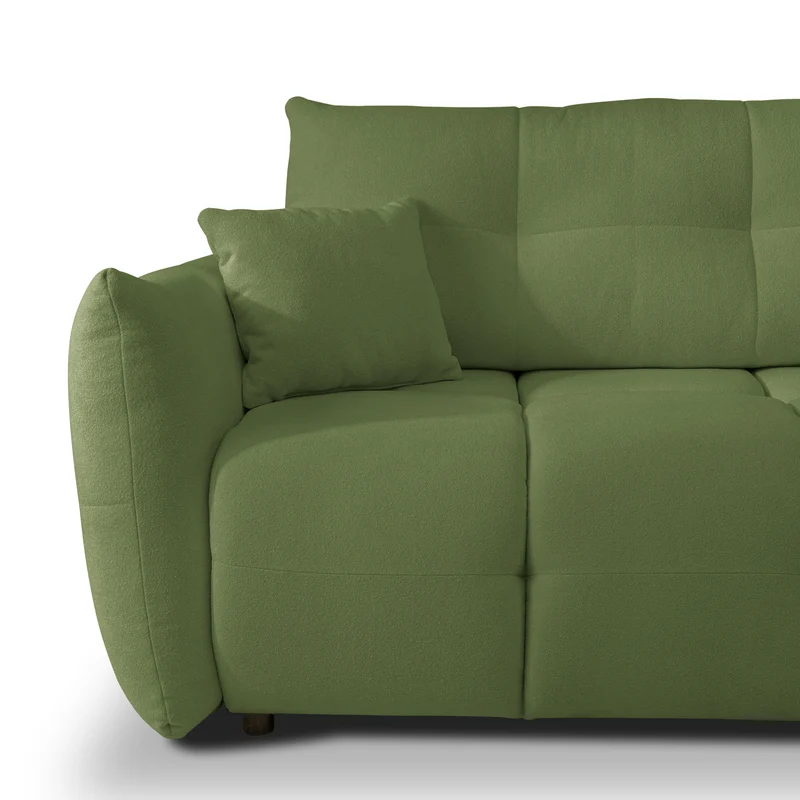 Divano letto angolare in tessuto cinigliato Dublino 257x111/177 cm