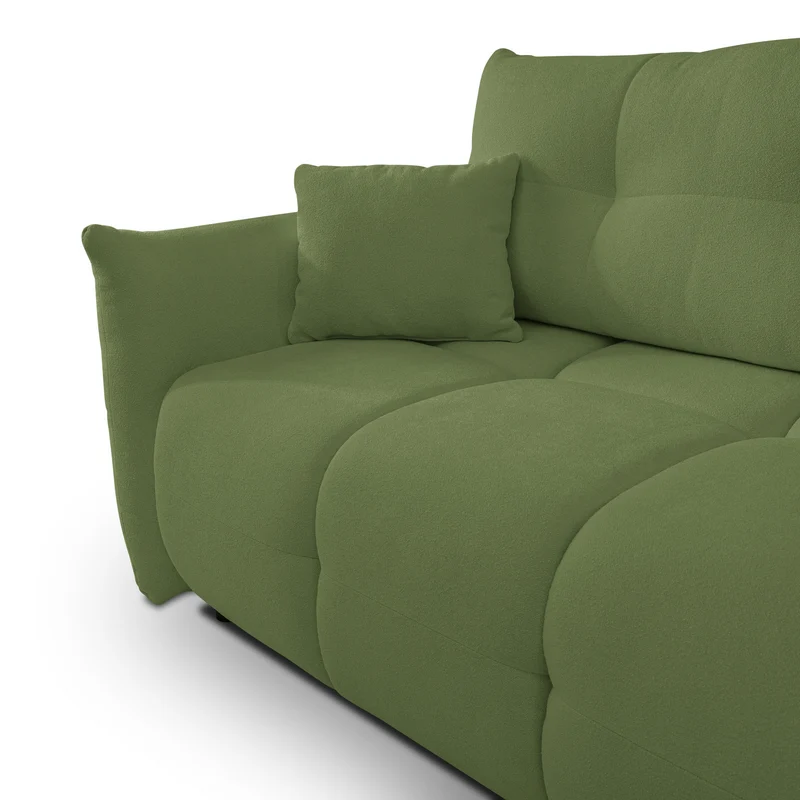 Divano letto angolare in tessuto cinigliato Dublino 257x111/177 cm