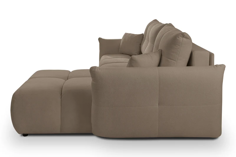 Divano letto angolare in tessuto cinigliato Dublino 257x111/177 cm