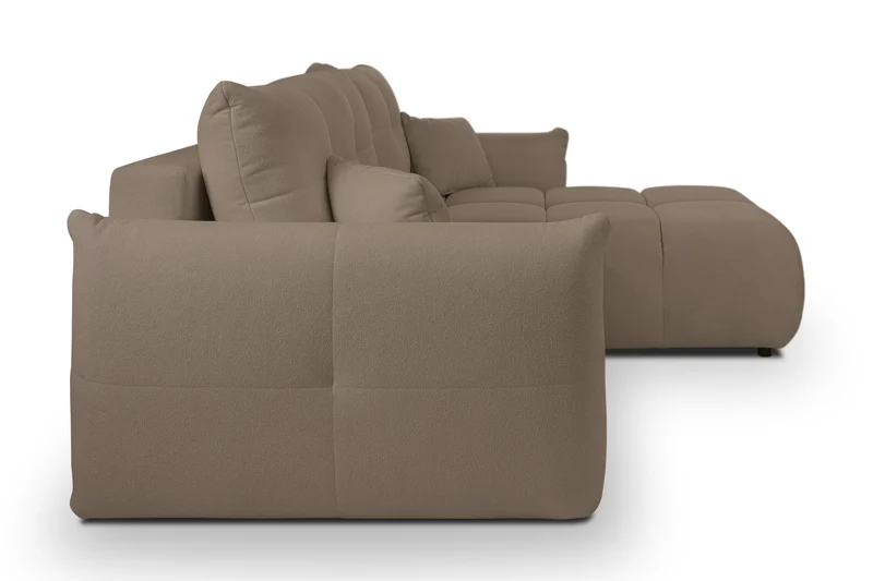 Divano letto angolare in tessuto cinigliato Dublino 257x111/177 cm