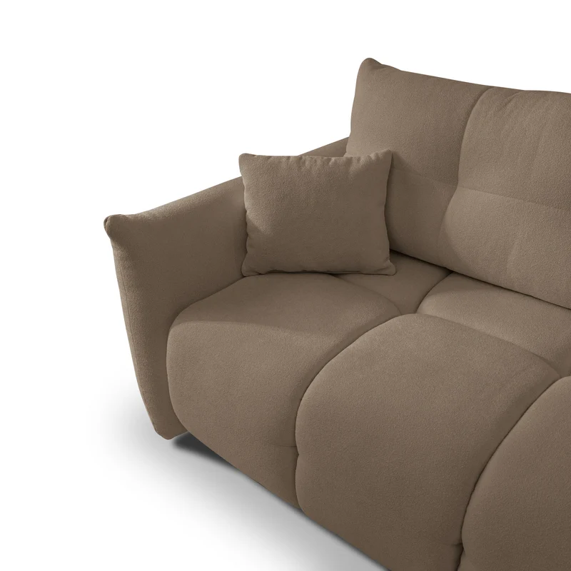 Divano letto angolare in tessuto cinigliato Dublino 257x111/177 cm